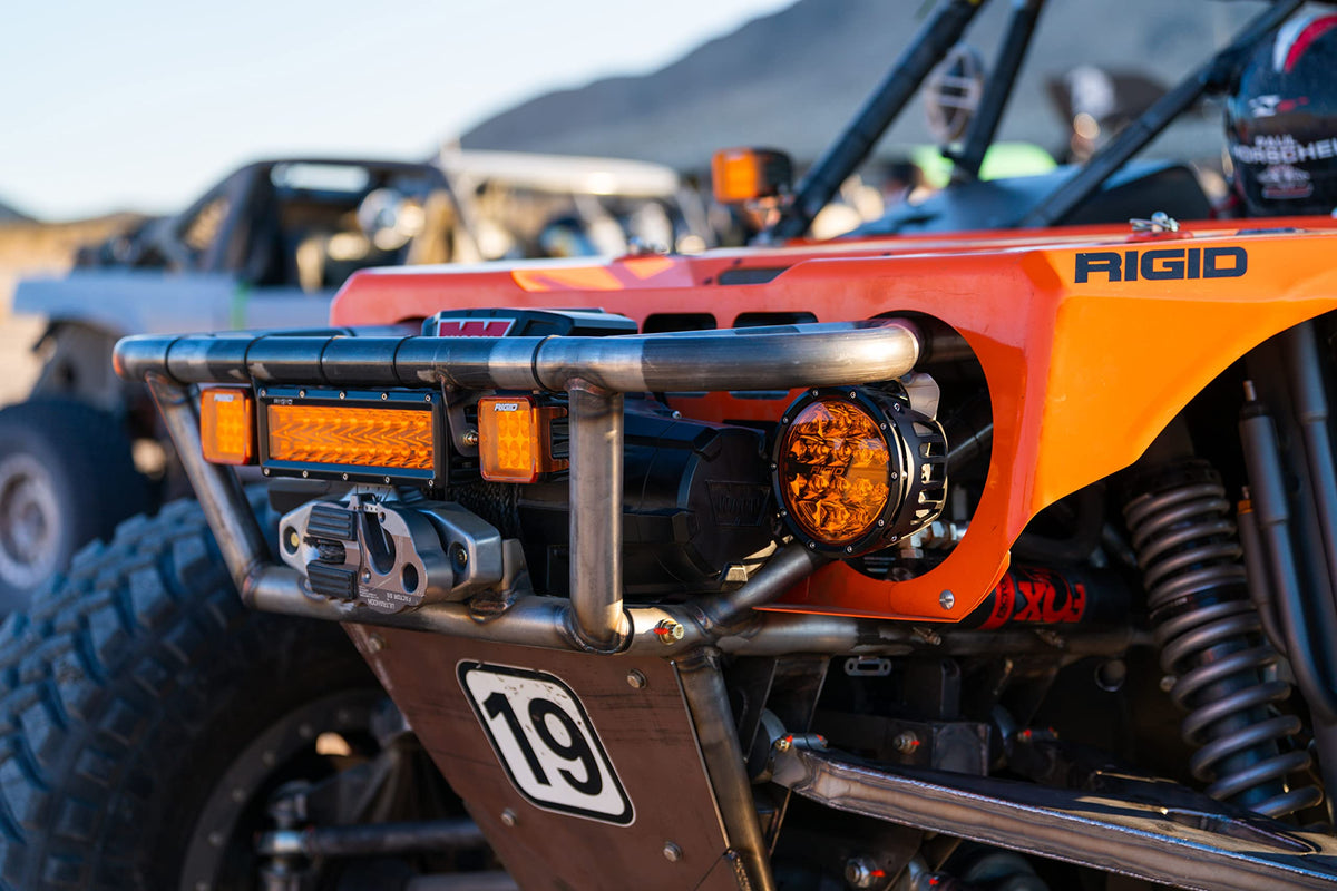 Rigid Industries 36210 RIGID INDUSTRIES 360-Series Amber PRO 6 Inch LED Light Pods Spot with Amber Backlight, Pair