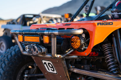 Rigid Industries 36210 RIGID INDUSTRIES 360-Series Amber PRO 6 Inch LED Light Pods Spot with Amber Backlight, Pair