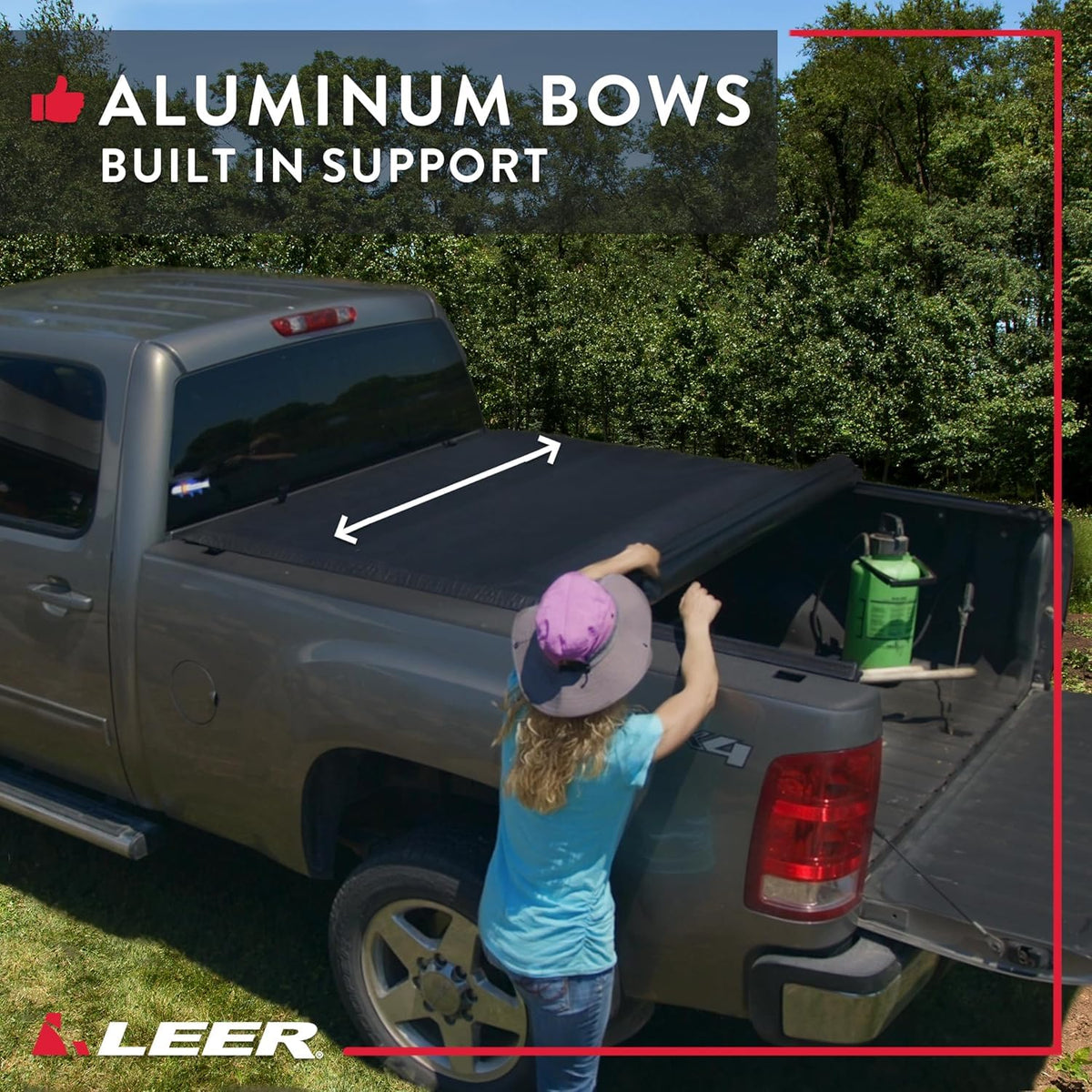 LEER 610337 LEER SR250 Soft Rolling Tonneau Cover, Fits 2022-2026 Toyota Tundra with 5'6" Truck Bed