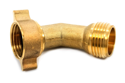 CAMCO 22605 Camco 45 Degree Hose Elbow- Eliminates Stress and Strain On RV Water Intake Hose Fittings, Solid Brass (22605)