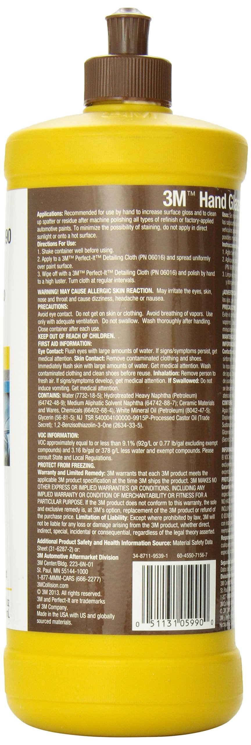 3M 05990 3M Hand Glaze, 05990, 1 qt (32 fl oz)