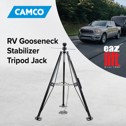 CAMCO 48850 Camco Eaz-Lift Camper & RV Gooseneck Stabilizer Tripod Jack