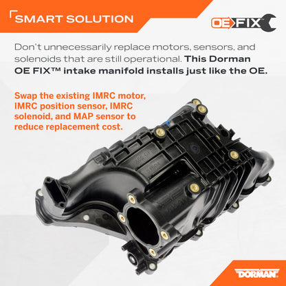 DORMAN 615-311 Dorman Patented Improved Design 615-311 Engine Intake Manifold Compatible with Select Jeep/Ram Models (OE FIX)