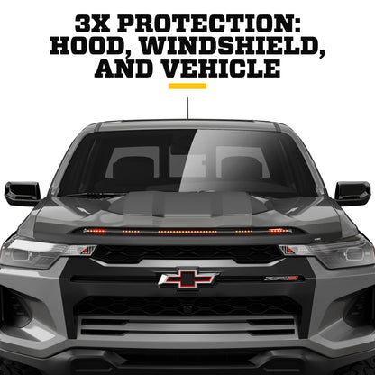 Husky Liners 2820004 Husky Liners Aeroskin Lightshield PRO – Fits 2009-2024 Dodge Ram 1500 (2019-2023 Classic Body Only) – Low Profile Deflector/Bug Shield 1 pc.Black – 2820004