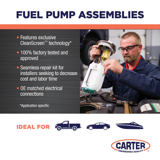 CARTER P74857S Carter Fuel Systems Carter Electric Fuel Pump Hanger Assembly 13V (P74857S)