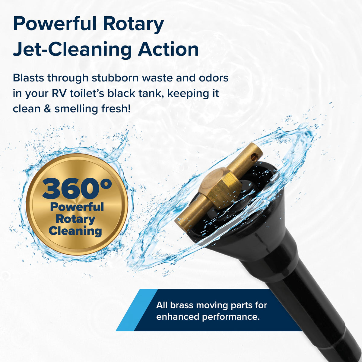 CAMCO 40074 Camco RV Swivel Stik Tank Rinser- w/Powerful Rotary Cleaning & 34-In Reach