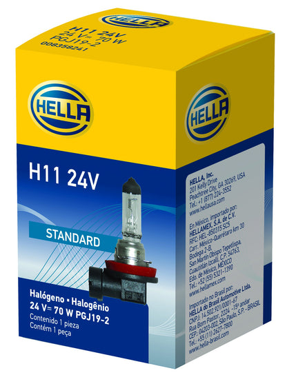 HELLA H11 24V HELLA H11 24V Standard Halogen Bulb, 70W