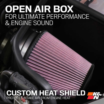K&N FILTER 63-3110 K&N Cold Air Intake System: High-Flow Air Filter, Increase Performance & Towing: Compatible with 2019-2026 Chevy/GMC/Cadillac Silverado 1500, Suburban, Tahoe, Sierra 1500, Yukon, Escalade, 63-3110