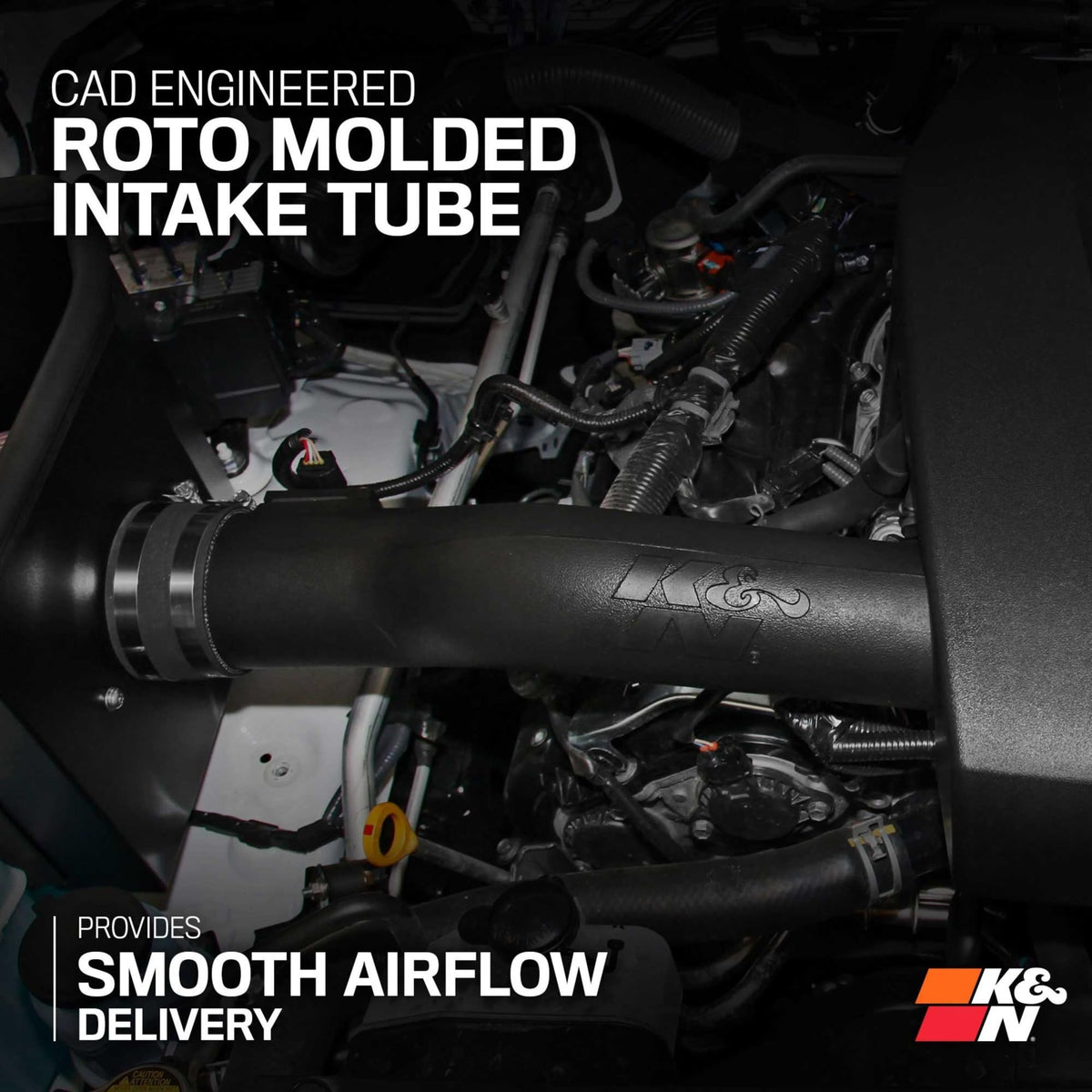 K&N FILTER 63-9039 K&N Cold Air Intake System: High-Flow Air Filter, Increase Performance & Towing: Compatible with 2016-2023 TOYOTA Tacoma, 63-9039