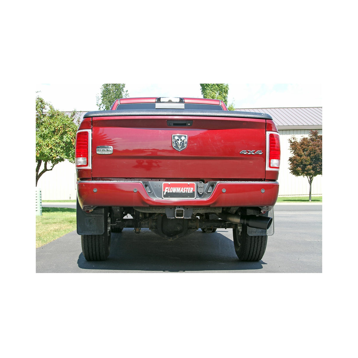 FLOWMASTER 717930 Flowmaster 717930 FlowFX Cat-Back Exhaust Kit Single Side Exit 3.5 Inch 409 Stainless Steel 5 Inch Black Ceramic Coated 304 Stainless Steel Tip Compatible with 2014-2024 RAM 2500 3500 6.4L 2/4WD