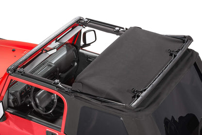 MASTERTOP 15501224 MasterTop SkyMaster Complete Fastback Soft Top in Black Twill|Works or is compatible with 1997-2006 Jeep TJ Wrangler|Includes all hardware and Fabric for a complete install|15501324