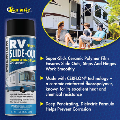 STAR BRITE 078212 STAR BRITE RV Slide-Out Lubricating Fluid with Cerflon - Ultra-Slick, Deep-Penetrating, Corrosion Preventive Spray for RV Slide Outs (078212)