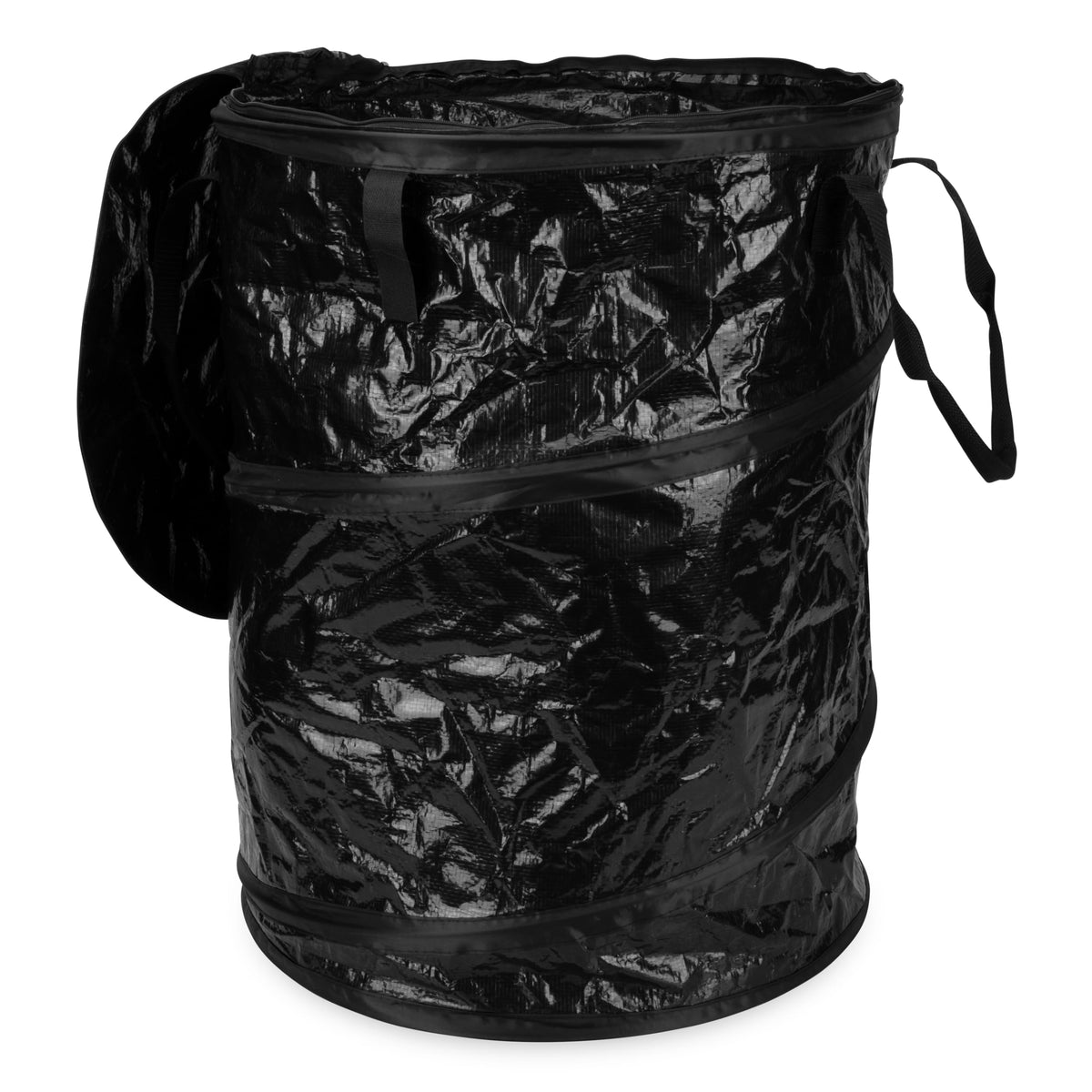 CAMCO 42893 Camco Pop-Up Utility Container - Use as Collapsible Trash Can When Camping - Holds 30-Gallon Kitchen-Size Trash Bags - Stands 2-Ft Tall & Collapses for RV Storage and Organization (42893-A)