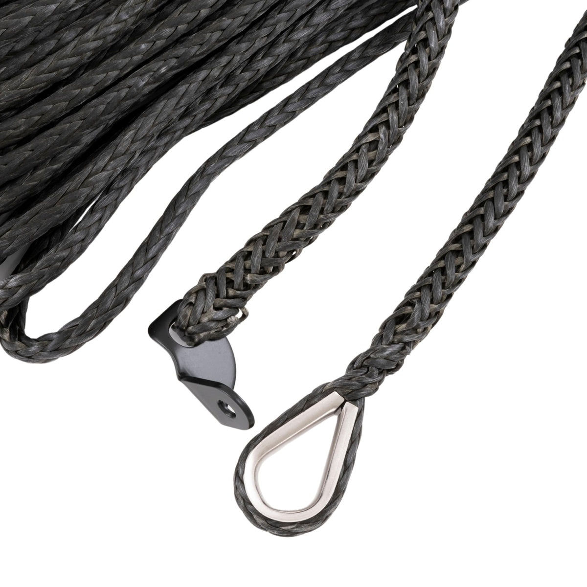 TRAILFX WXV007 TrailFX WXV007 XV95 Series Winch Cable, 9500 LB Synthetic Rope, 8.4mm x 94 Foot, with Hawse Fairlead, Replacement for XV Series Winches