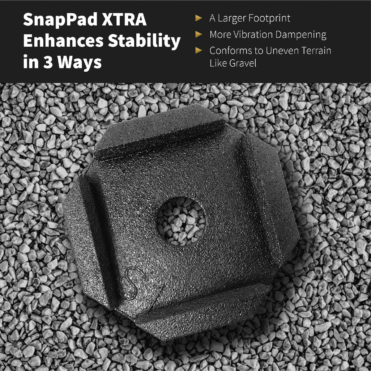 SNAPPAD XTR12SP4 SnapPad Xtra XL Plus Permanently Attached RV Leveling Jack Pads for 9 inch Front and 12 inch Rear Landing Feet (2 Xtra + 2 Xtra XL)