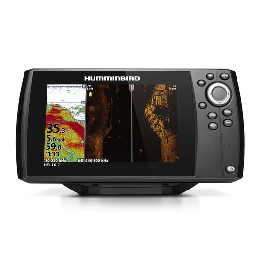 HUMMINBIRD 411920-1 Humminbird Helix 7 G4 GPS Fish Finder with Transducer, Dual Spectrum Chirp Sonar & Side Imaging