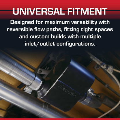 FLOWMASTER 842516 Flowmaster Super 10 Series Muffler – 2.50" Offset In / 2.50" Center Out