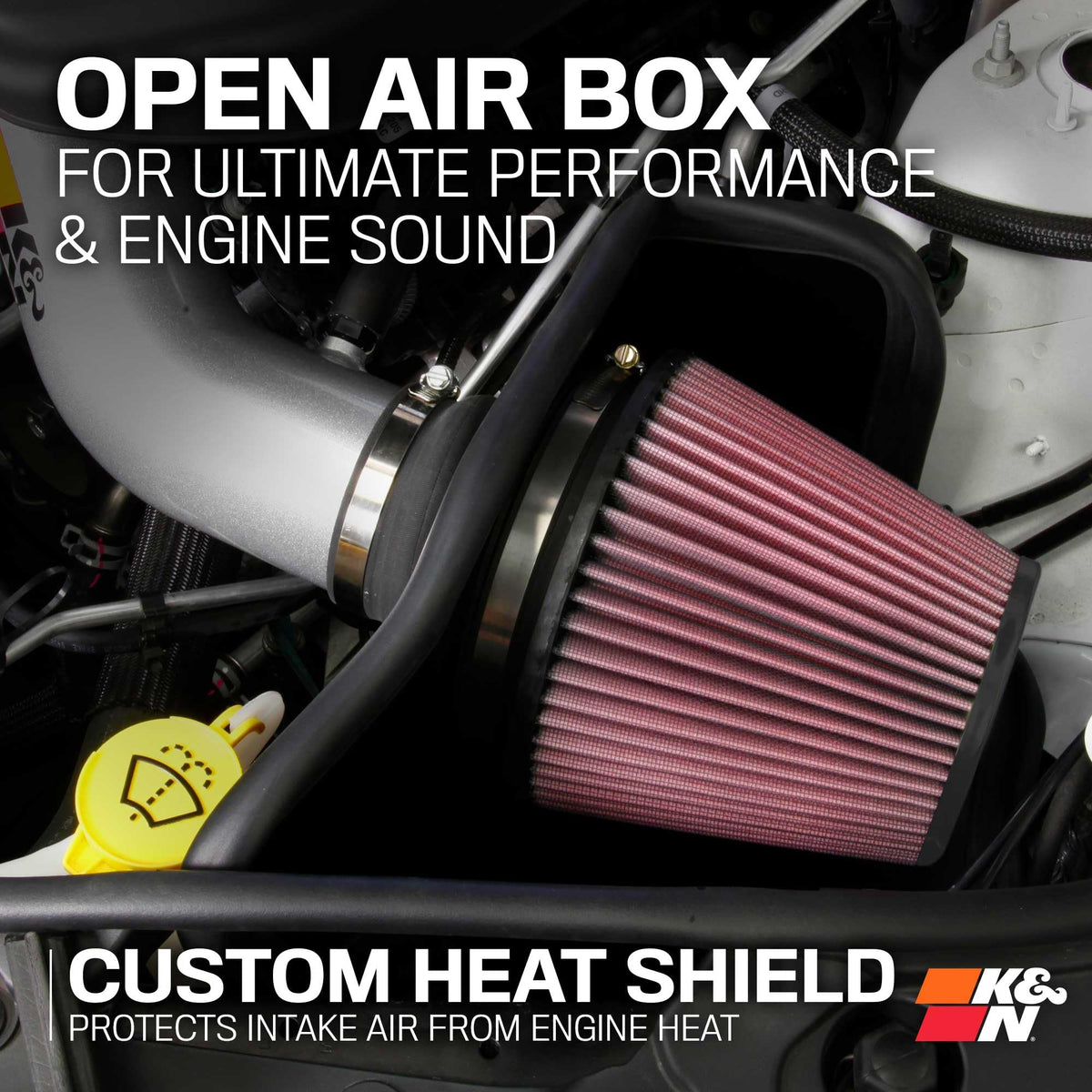K&N FILTER 77-1572KS K&N Cold Air Intake System: High-Flow Air Filter, Increase Performance & Towing: Compatible with 2016-2026 JEEP/DODGE: Durango, Grand Cherokee, Grand Cherokee WK, 77-1572KS