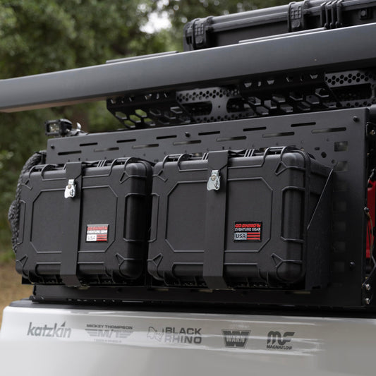 GO RHINO XG201608M Go Rhino! XVenture Gear Mount for Large 20" Hard Case | Mild Steel, Textured Black | XG201608M | Fits XRS Overland Xtreme Racks, CEROS Racks, and SRM Racks