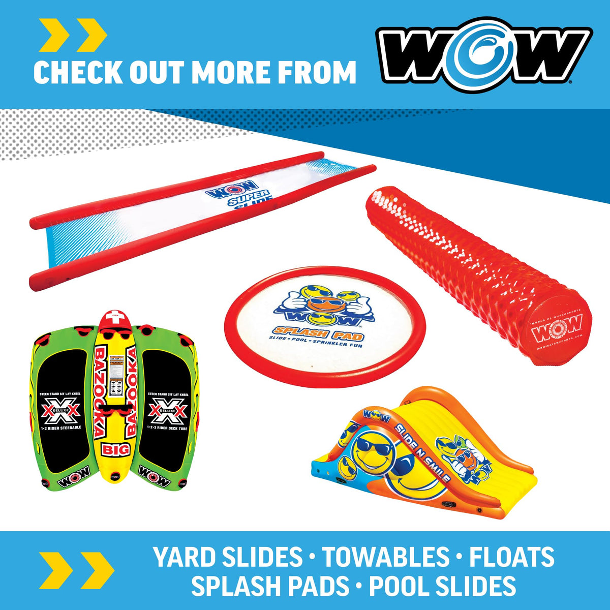 WOW SPORTS 17-2064R WOW Sports Vinyl-Coated Foam Pool Noodle - Red - 46 in