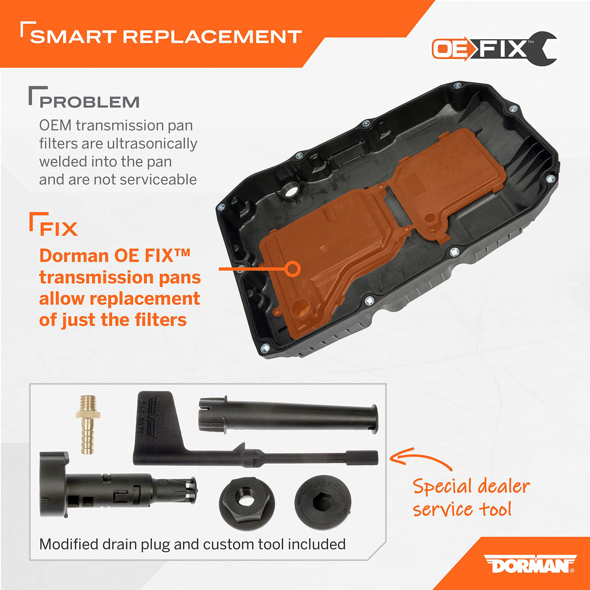 DORMAN 265-887 Dorman 265-887 Transmission Oil Pan Compatible with Select Freightliner/Mercedes-Benz Models (OE FIX)