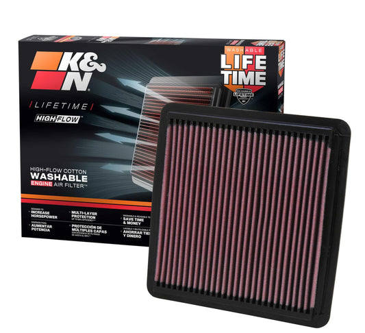 K&N FILTER 33-2304 K&N High-Flow Original Lifetime Engine Air Filter: Increase Power: Premium, Washable: Compatible with 2003-2021 Subaru: (See Product Description for Select Models) 33-2304