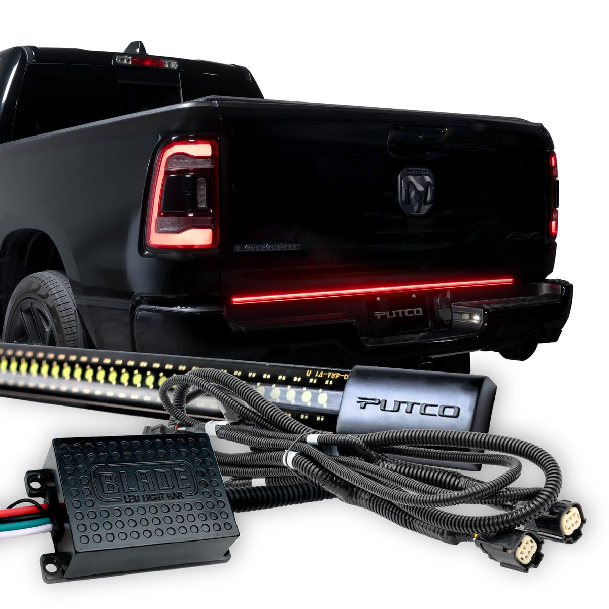 Putco 9211960-43 Putco 60" Blade LED Tailgate Light Bar Red/Amber/White LEDs & Plug-N-Play Quick Connect Harness - Fits RAM LD 1500 2025-2027