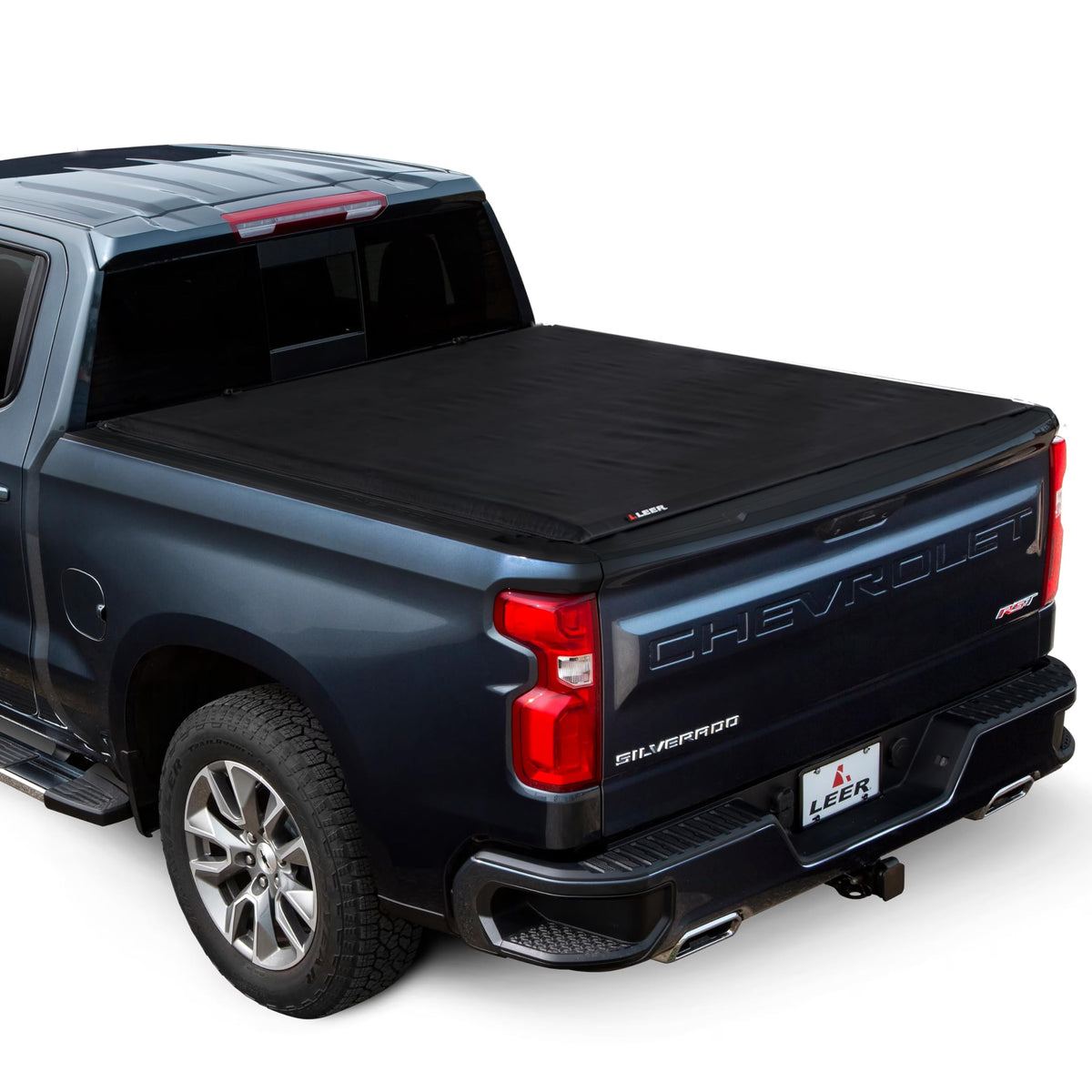 LEER 610300 LEER SR250 Soft Rolling Truck Bed Tonneau Cover, Fits Chevy Silverado and GMC Sierra 1500, Years 2019-2026, 5'8" Truck Bed, Black