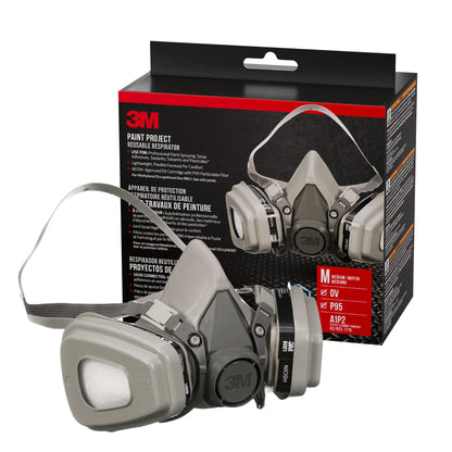 3M 54251 3M OV/P95 Paint Project Respirator 6211, Reusable Respirator, Medium, 1-Kit