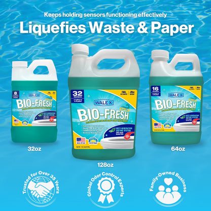 WALEX BIOFROM1G Walex Bio-Fresh Liquid RV Black Tank Treatment - Ocean Mist, 1-Gal
