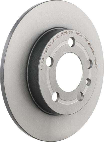 BREMBO 08914811C02 Brembo 08.9148.11 UV Coated solid Rear Brake Rotor AUDI/SKODA/VW OE# 1J0615601D