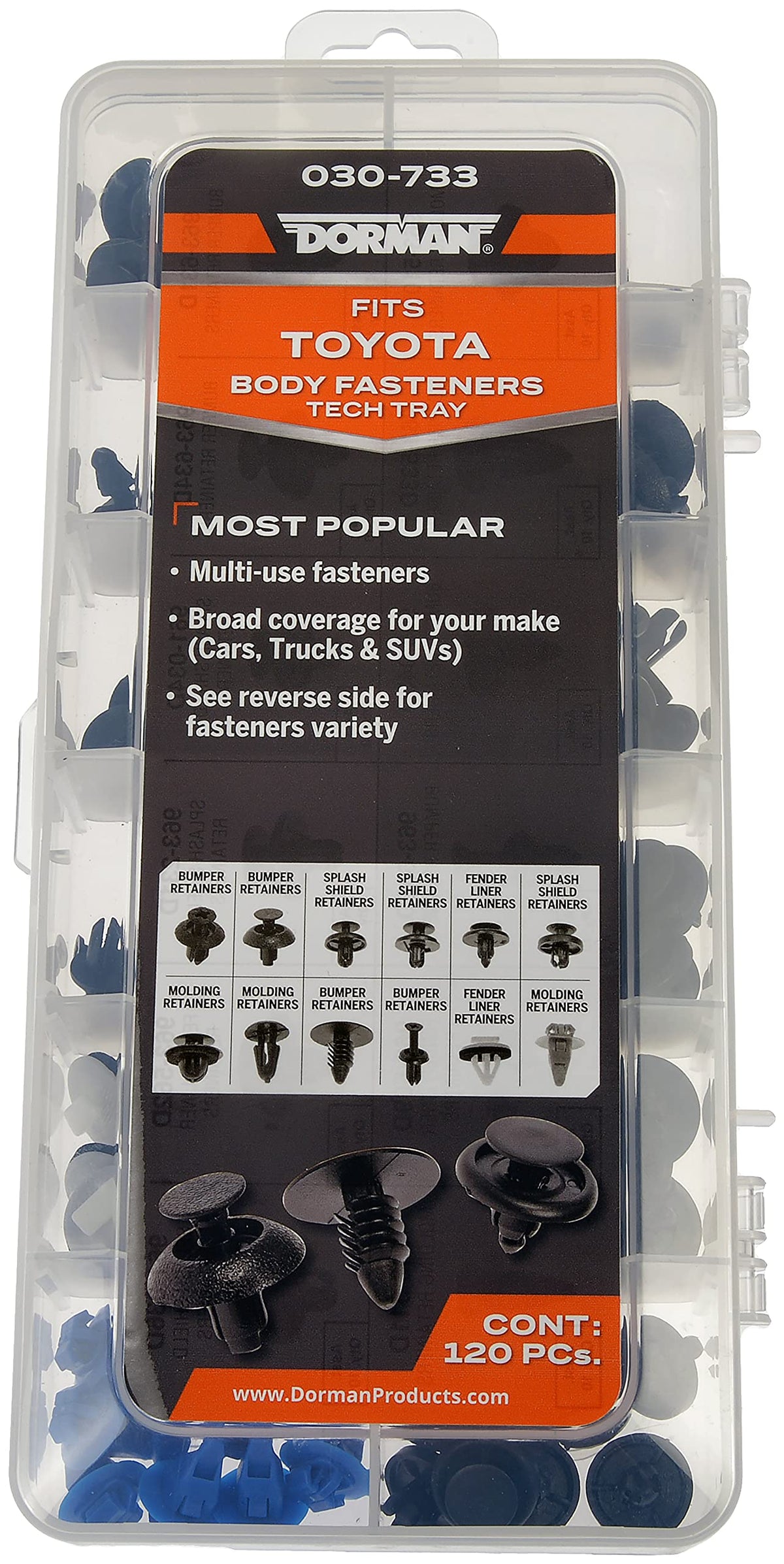 Dorman 030-733 Fastener Tech Tray, 120 Piece Universal Fit