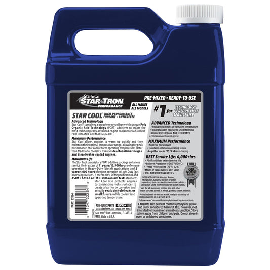STAR BRITE 033264 STAR BRITE Star-Cool Premium Synthetic PG Engine Coolant - 64 OZ (033264)