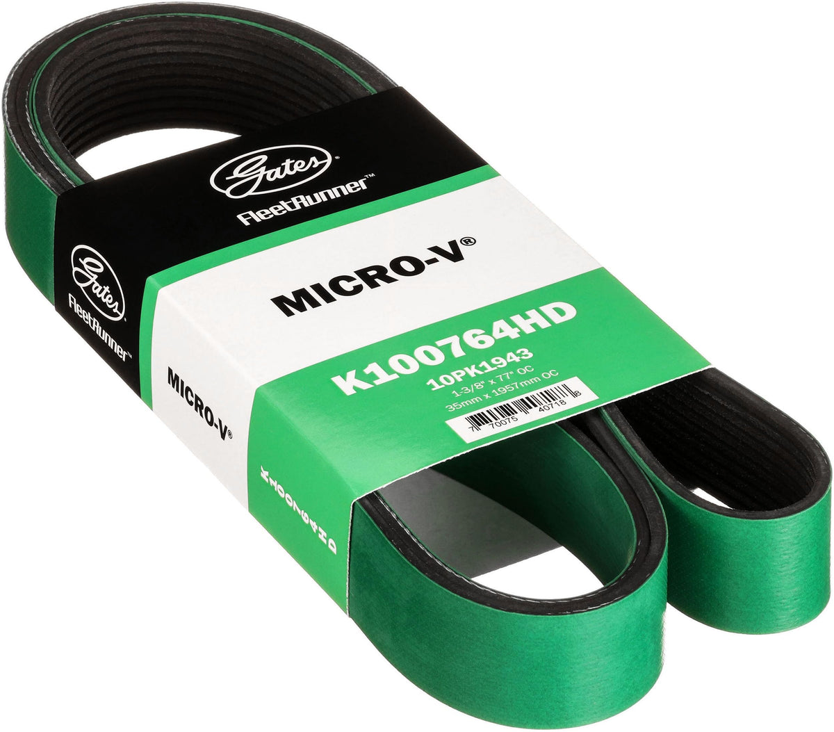 Gates K100764HD FleetRunner Micro-V Serpentine Drive Belt