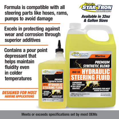 STAR BRITE 18532 STAR BRITE Hydraulic Steering Fluid, Synthetic Blend, ISO 15, Marine-Grade