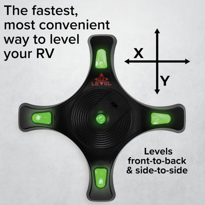 CAMCO 25505 Camco Camper EZ Level - Easy RV Leveling System - Features Illuminated Indicator Lights & Automatic Shut-Off Function when Not In-Use - Includes Pre-Installed On/Off Switch (25505)