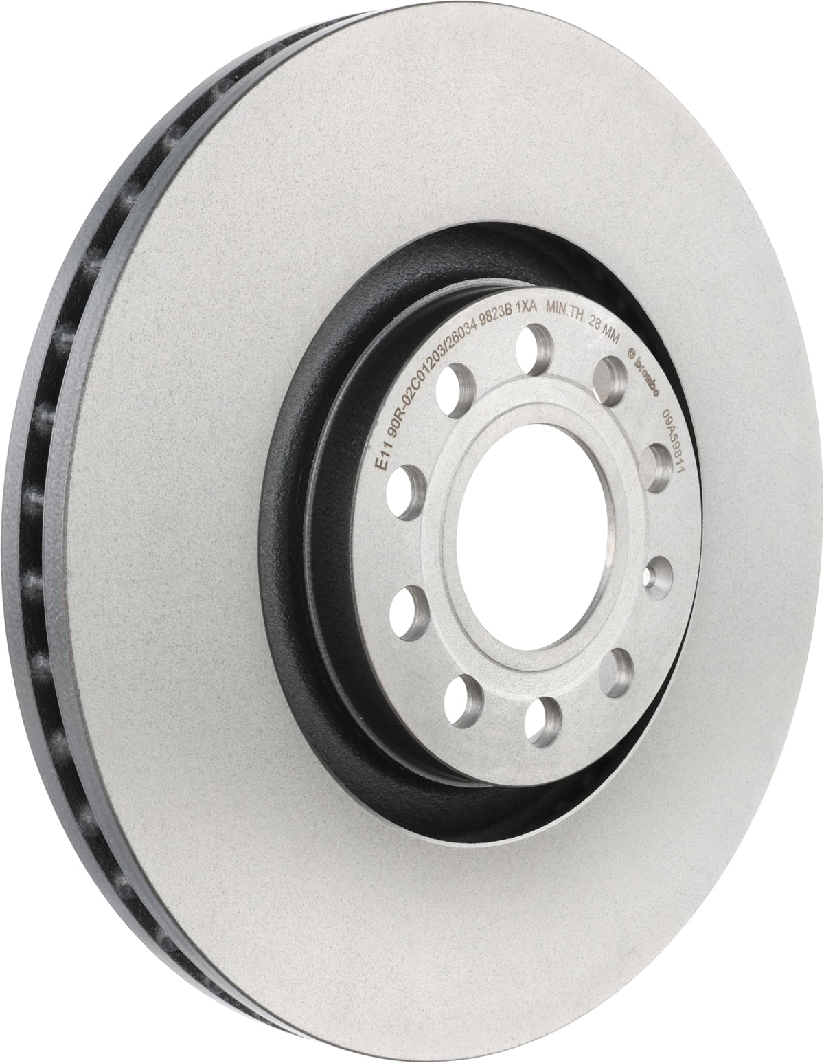 BREMBO 09A59811C02 Brembo 09.A598.11 UV Coated vented Front Brake Rotor AUDI/AUDI (FAW)/SEAT OE# 8E0615301AD
