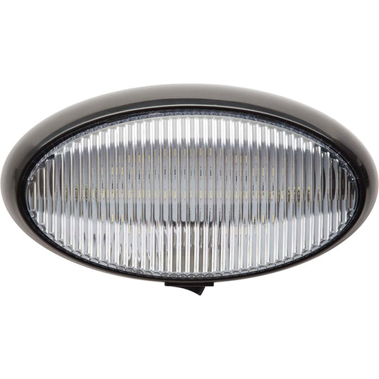 OPTRONICS RVPLL11CFS Optronics RVPLL11CFS LED Oval Porch Light - Black Housing , white