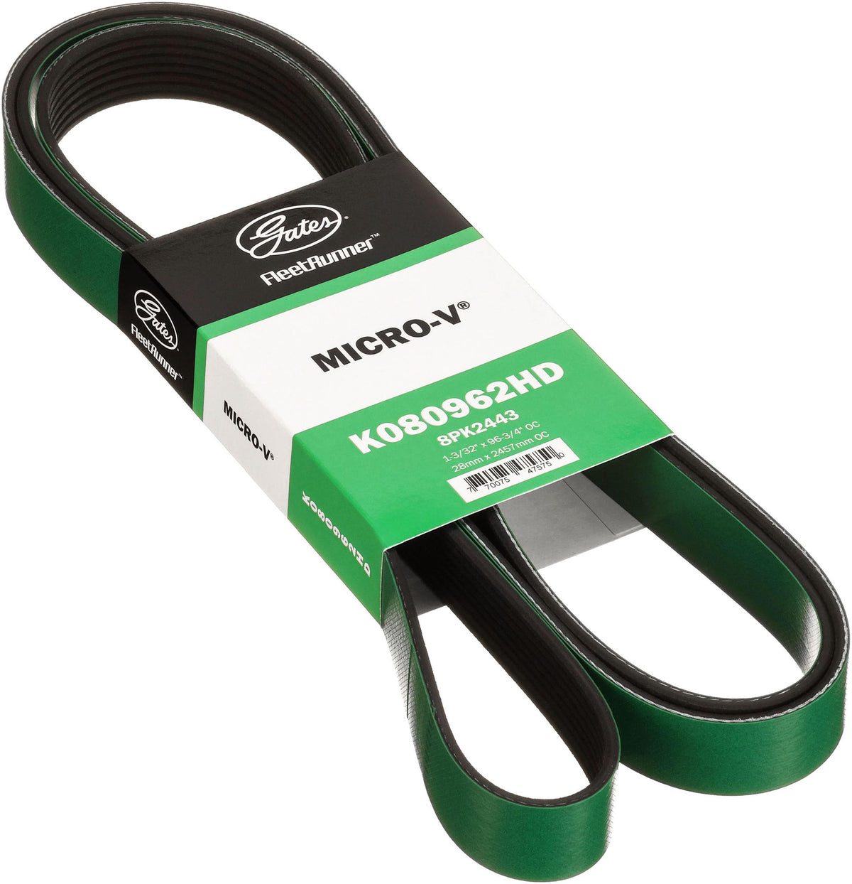 Gates K080962HD FleetRunner Micro-V Serpentine Drive Belt