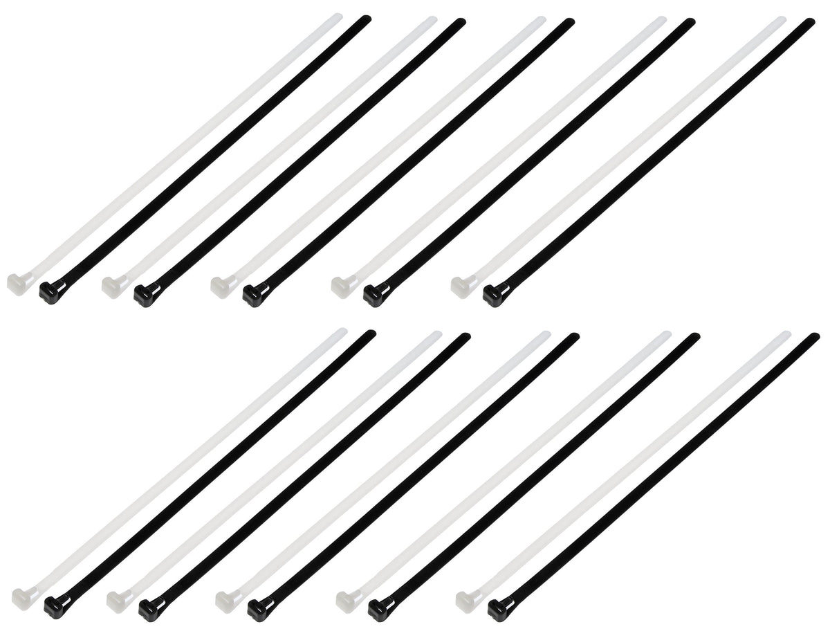 DORMAN 83762 Dorman 83762 12 in. Reusable Black and White Wire Ties, 20 Pack