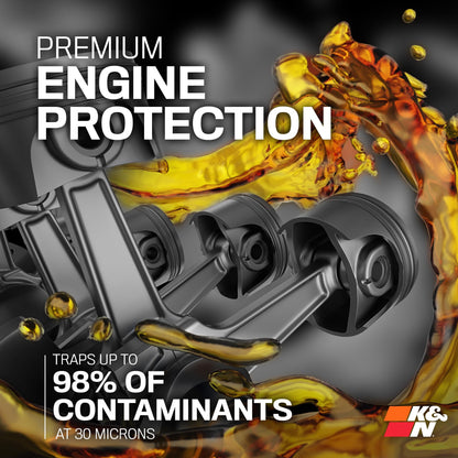 K&N FILTER HP-7050 K&N Premium Oil Filter: 20,000 Mile Engine Protection, High Capacity/High Efficiency: Compatible with 2006-2020 Alfa Romeo/Chrysler/Fiat/Ford: (See Product Description for Select Models) HP-7050