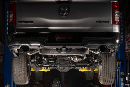 FLOWMASTER 737889 Flowmaster 737889 Signature Series Exhaust Kit 3 Inch 304 Stainless Steel 4.5 Inch Black Chrome Tips Compatible with 2019-2024 RAM 1500 New Body 5.7L with Factory Dual Exhaust 2 & 4WD All Wheelbases