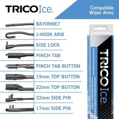 TRICO 35-130 TRICO ICE Wiper Blade 13 inch Fits Select Honda, Hyundai, Toyota, Nissan, Ford, Chevrolet, Jeep, Kia, Buick, GMC, Fiat, Suzuki, Model Years (35-130)