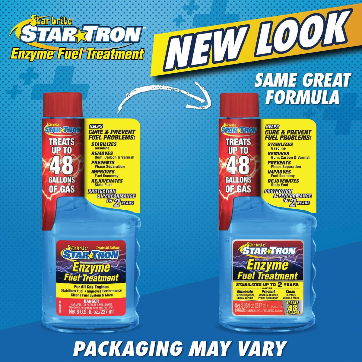 STAR BRITE 14308 STAR BRITE Star Tron Enzyme Fuel Treatment - Small Engine Formula – Gas Additive Rejuvenates & Stabilizes Old Gasoline - Cures & Prevents Ethanol Problems - 8 OZ (14308)