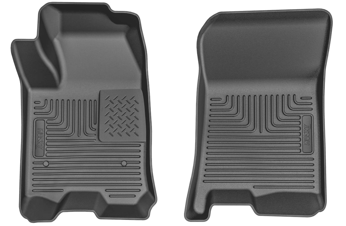Husky Liners 54961 Husky Liners X-act Contour Floor Mats – Fits 2024-2026 Chevrolet Colorado & GMC Canyon Crew CAB ONLY – Front Row, 2-pc Black - 54961