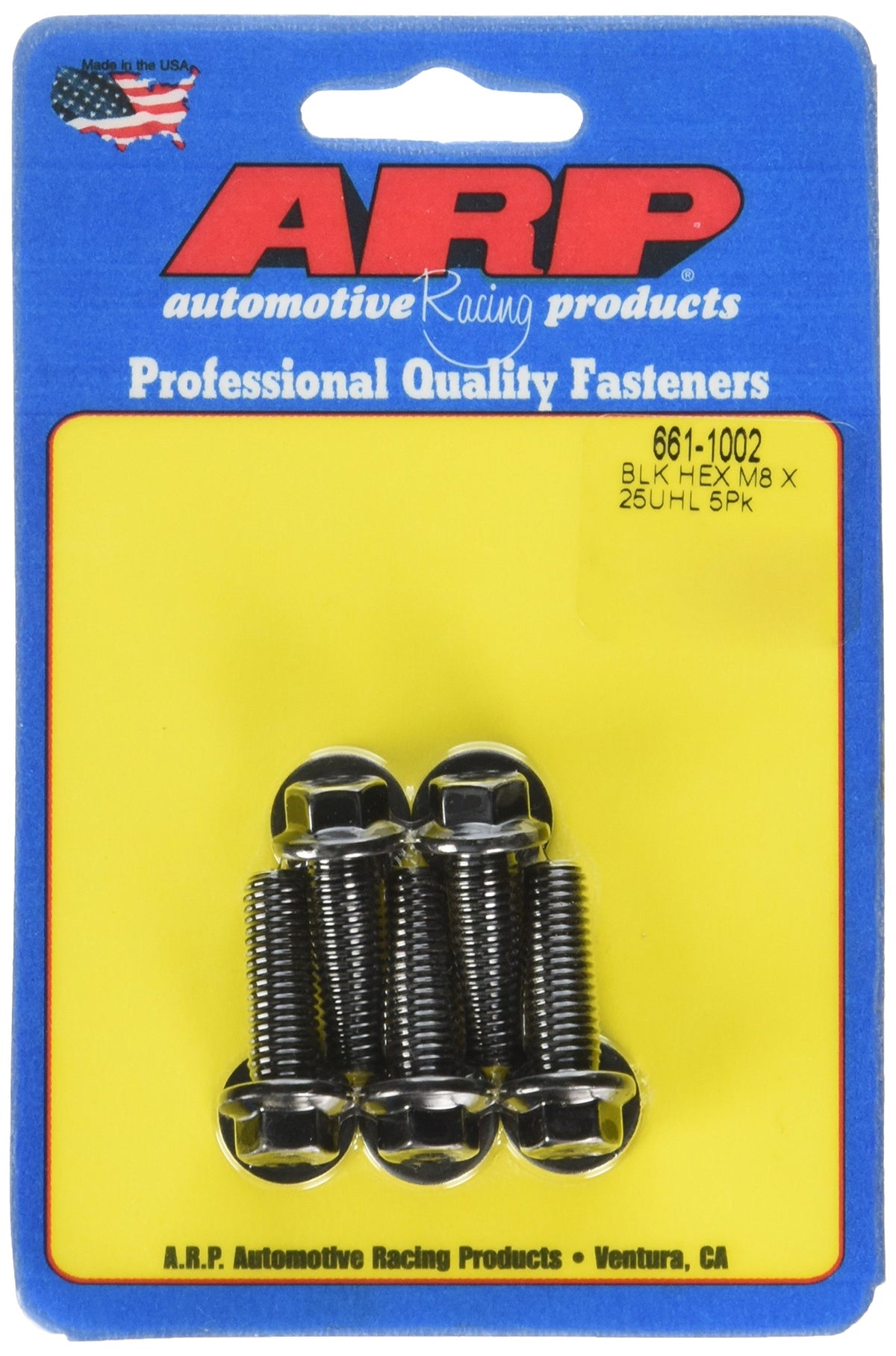 ARP 661-1002 Arp 661-1002 M8 X 1.25 X 25 HEX BLK