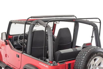 MASTERTOP 15433101 MasterTop - Soft Top Hardware Kit - Compatible with Jeep Wrangler YJ 1987-1995 - Complete Bow Assembly Door Surrounds - Style YJ Accessories Replacement Kit System - Door Frames Not Included