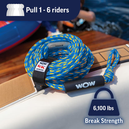 WOW SPORTS 11-3020 Wow Sports 6K Tow Rope - 60 ft - Blue & Yellow