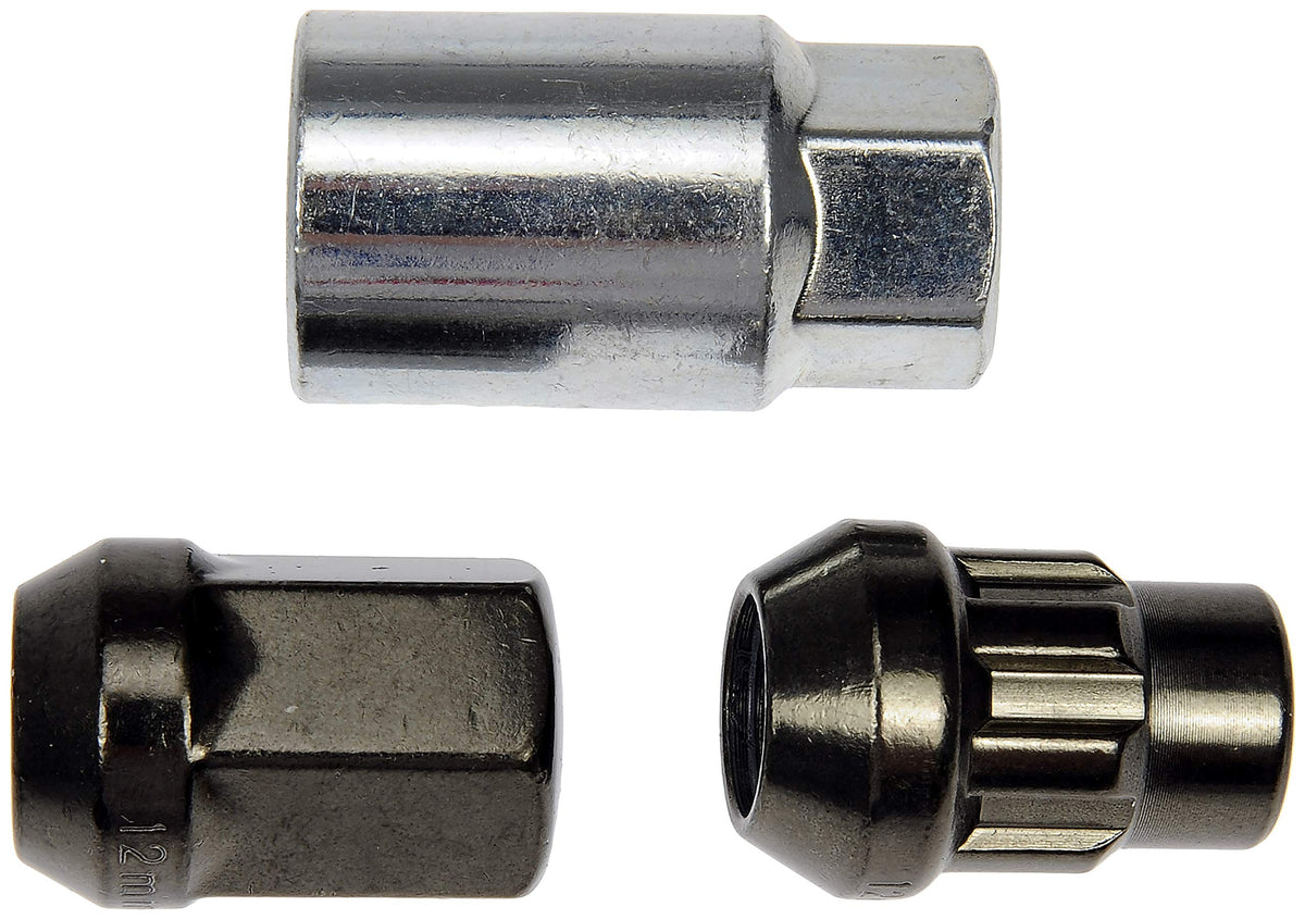 Dorman 713-375Z HYPER BLACK ACORN WHEEL NUT LOCK SET