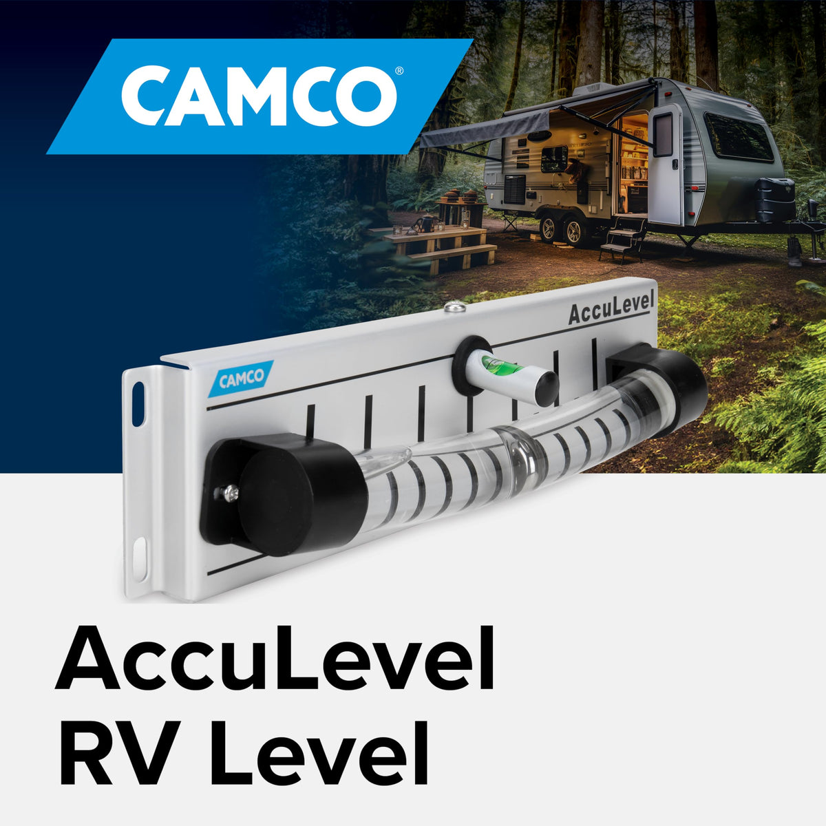 CAMCO 25563 Camco Camper/RV AccuLevel - Features Front to Back and Side to Side RV Leveling - Easy to Install (25563)